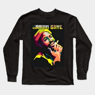 Marvin gaye wpap pop art Long Sleeve T-Shirt